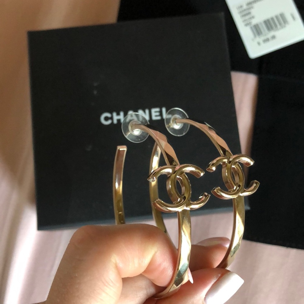 Chanel hoop earrings